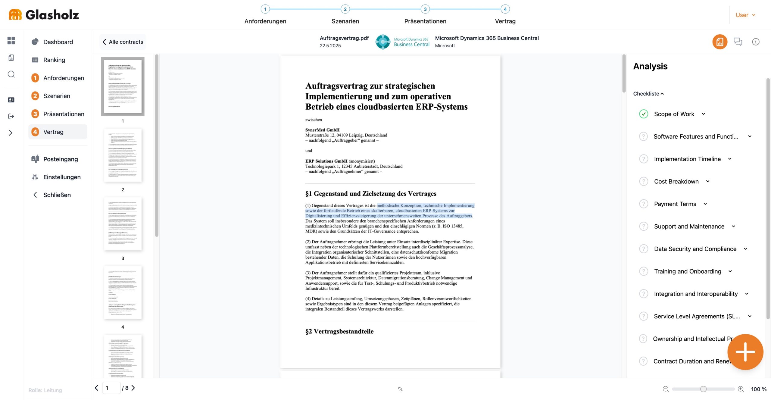 ERP-Navigator Vertragsprüfungstool